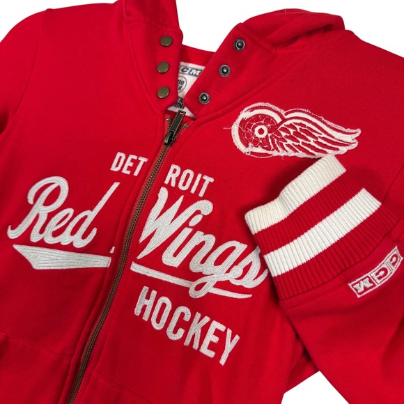 NHL Detroit Red Wings CCM Hockey Full Zip Hoodie Womens Small - Picture 1 of 7